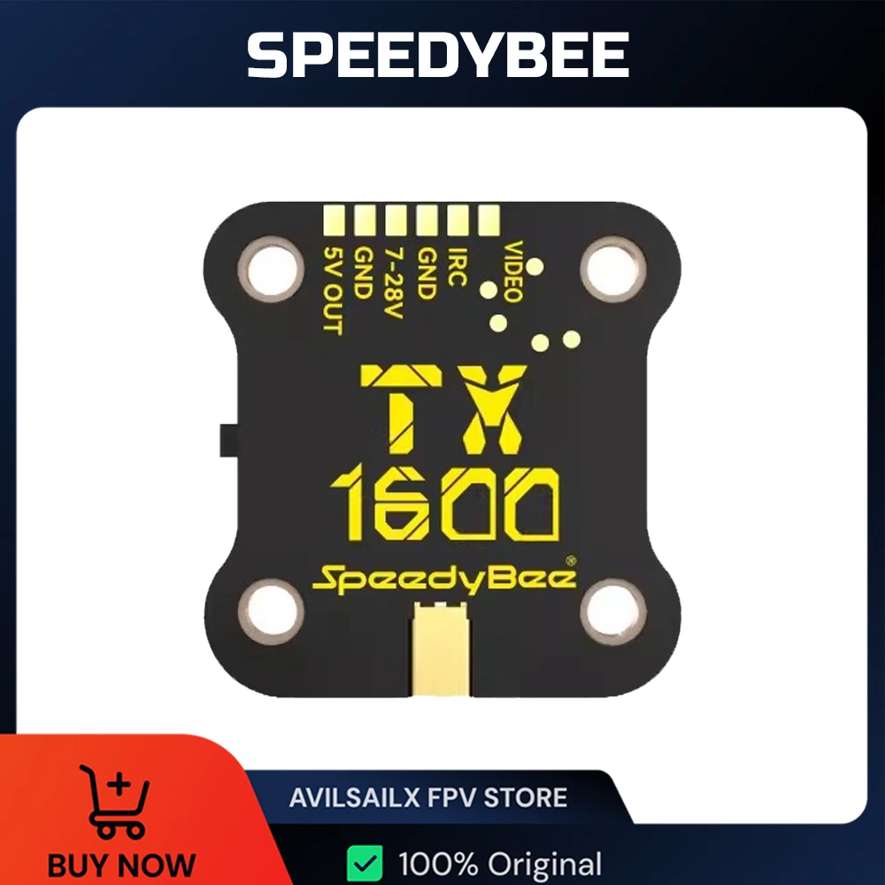 

SpeedyBee TX1600 TX ULTRA 1,6 Вт 5,8G 48-канальный аналоговый модуль VTX с радиатором для FPV-дрона Поддержка SmartAudio/IRC Tramp
