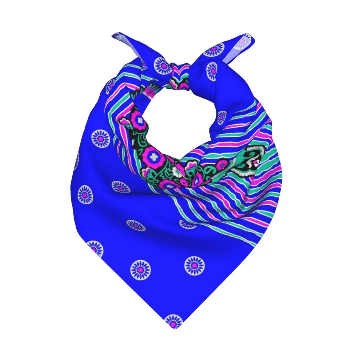 Luxurious Embroidery Patterns Square Towel Multifunctional Neck Scarf Hair Bandana
