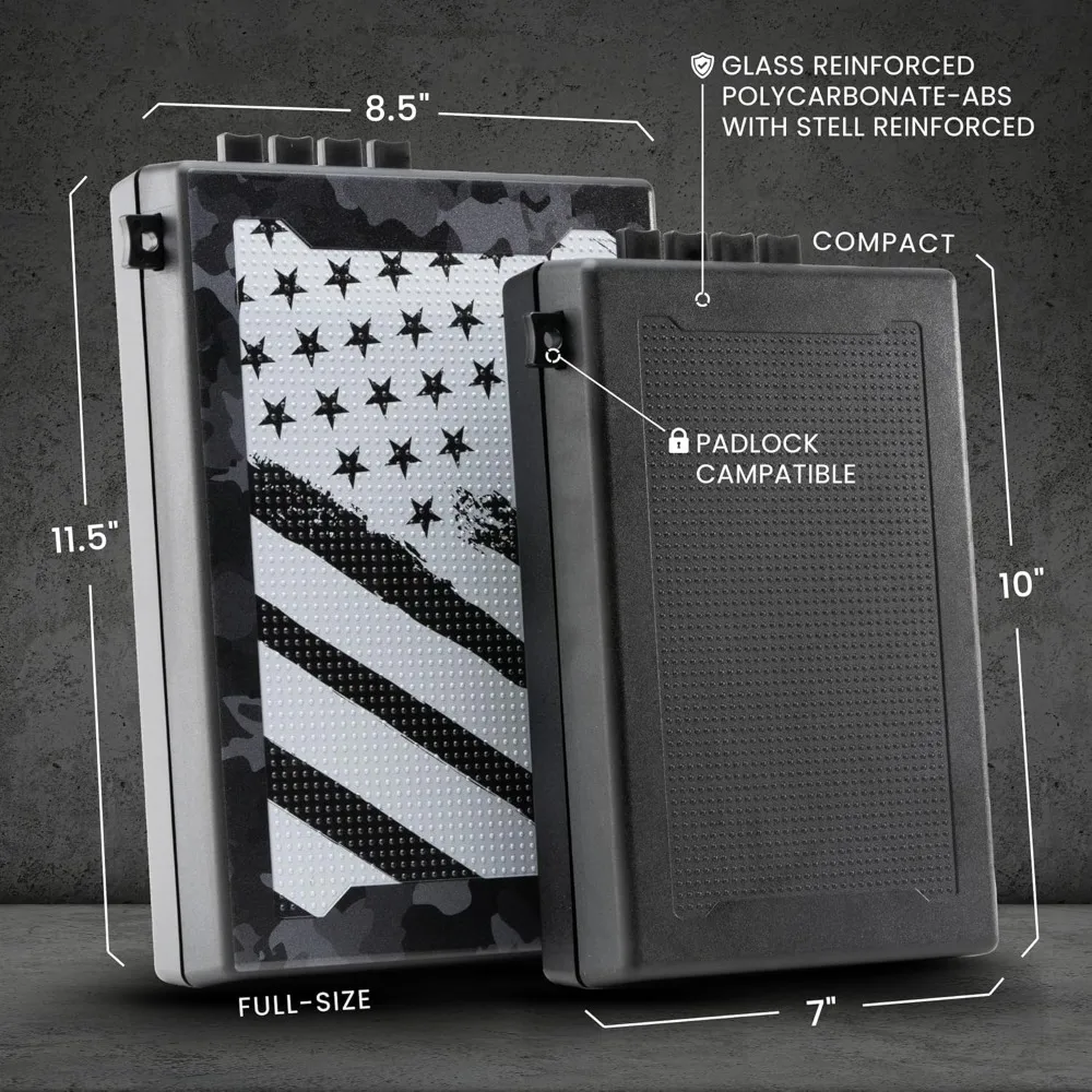 STOPBOX Gun Safe Alternative - Tactical Handgun Storage, Instant Access Portable Gun Case, TSA Compliant Gun Lock Box for Quick