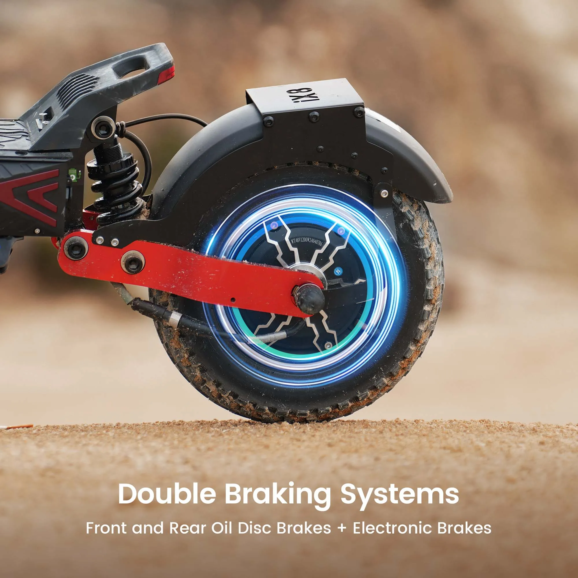IScooter IX8 Elektroroller für Erwachsene 48V20Ah Batterie 12 Zoll Offroad-Luftreifen Faltbarer E-Scooter – Detail 3