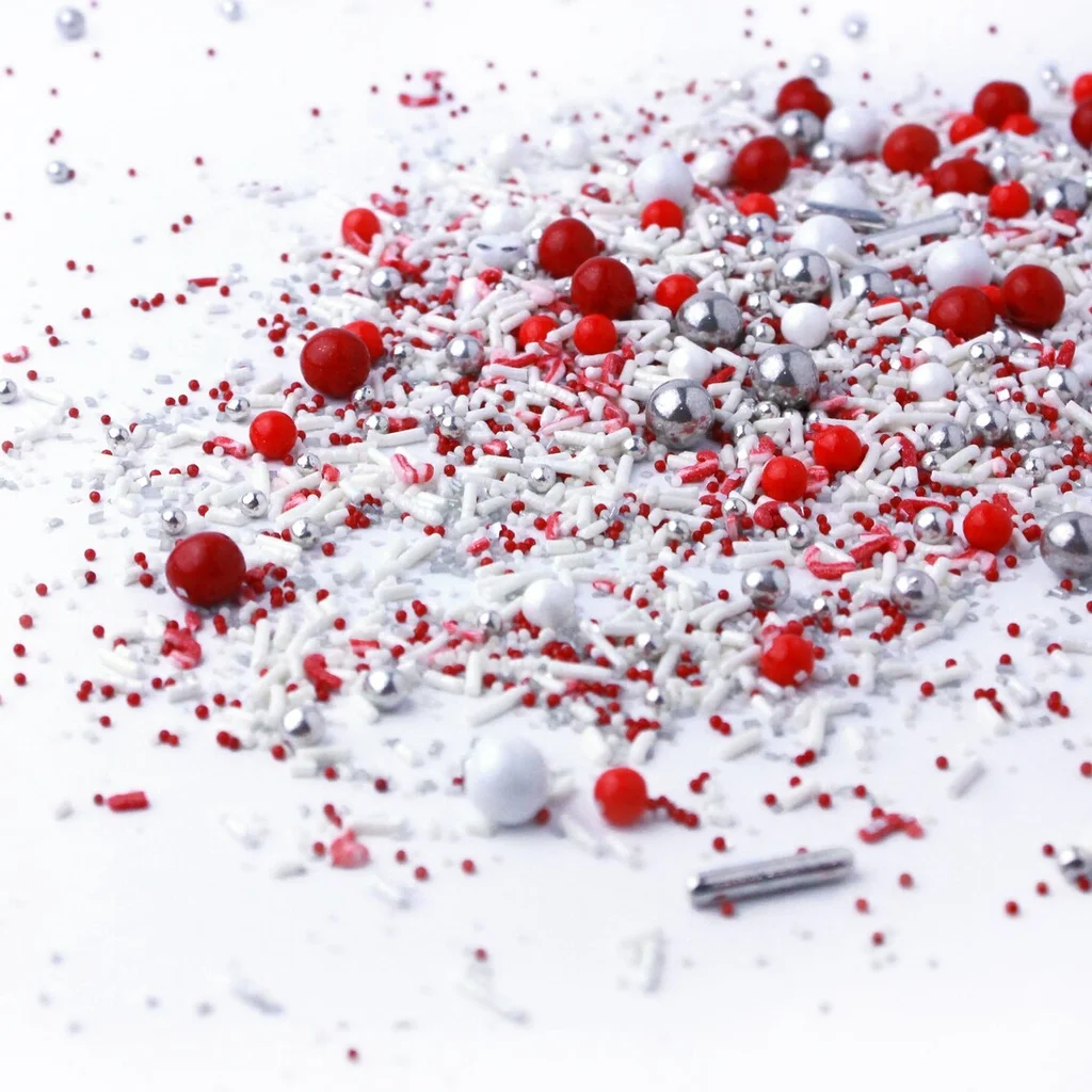 30g Bunte Perlen-Mischung DIY Kuchen-Backstreusel Kugeln Hochzeitstorten-Dekorationswerkzeuge, Schöne Perlen, Rund, Herzform – Detail 1