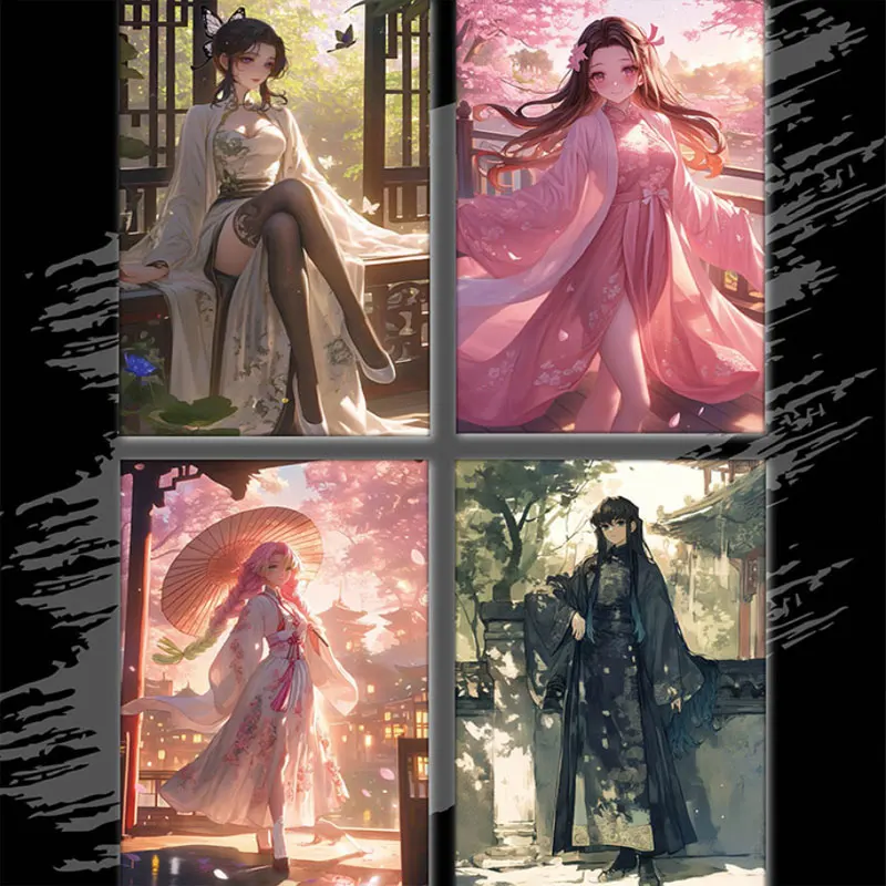 2024 Newest Case Wholesale Dika Demon Slayer Colored Paper Card Board Shinobu Anime Trading Mitsuri Tanjiro CCG TCG Hobbies Gift