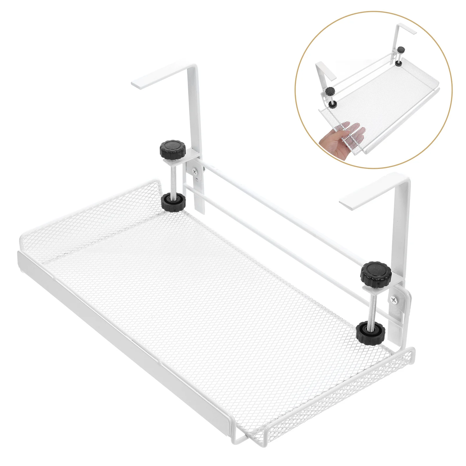 

Under Desk Organizer Tray for Cable Management Wire Storage Shelf Clamp Desktop Cord Organizer Multi Functional Desk Solution