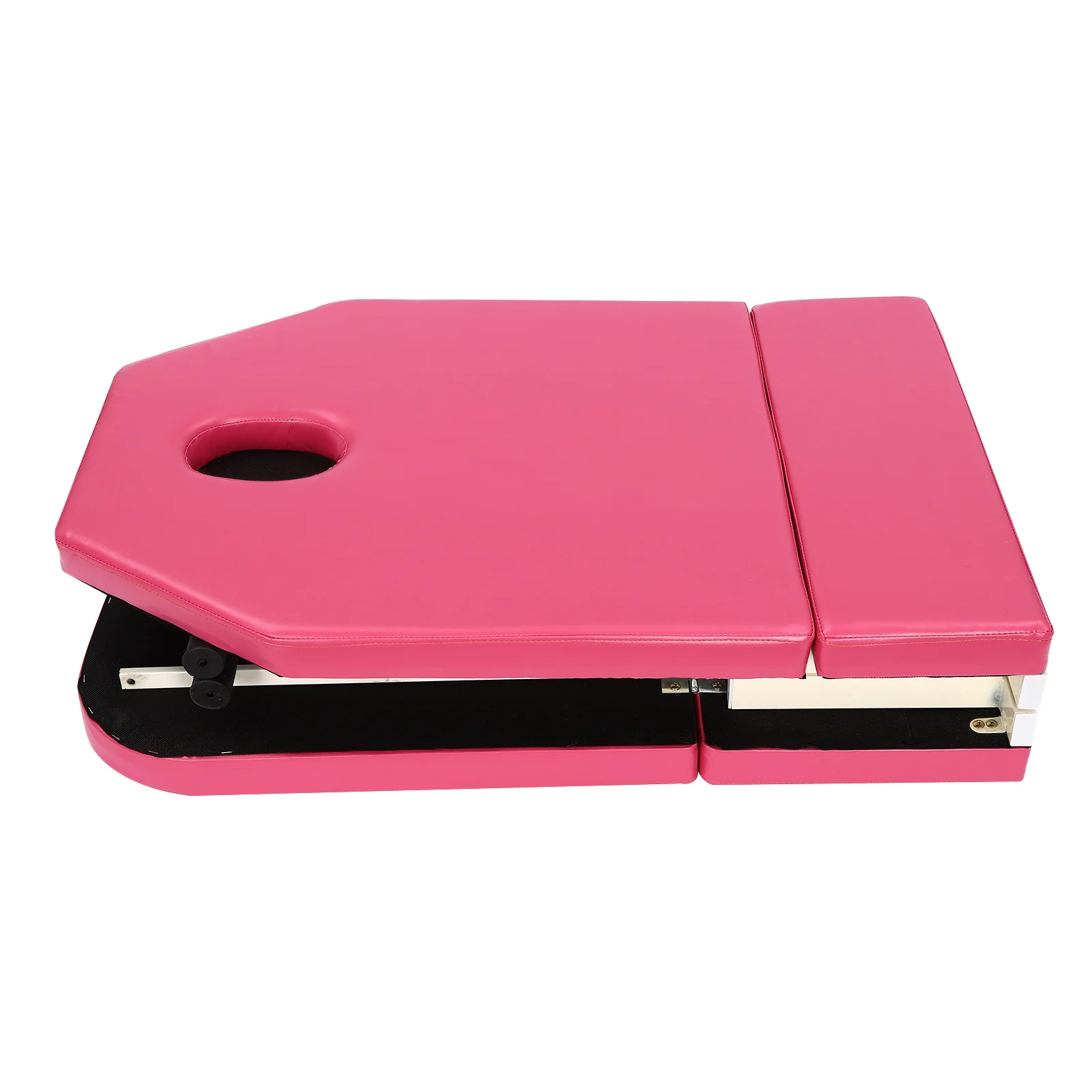 Rosa/bianco/nero impermeabile e resistente all\'olio piega il lettino di bellezza lettino da massaggio pieghevole portatile cuscinetti antiscivolo