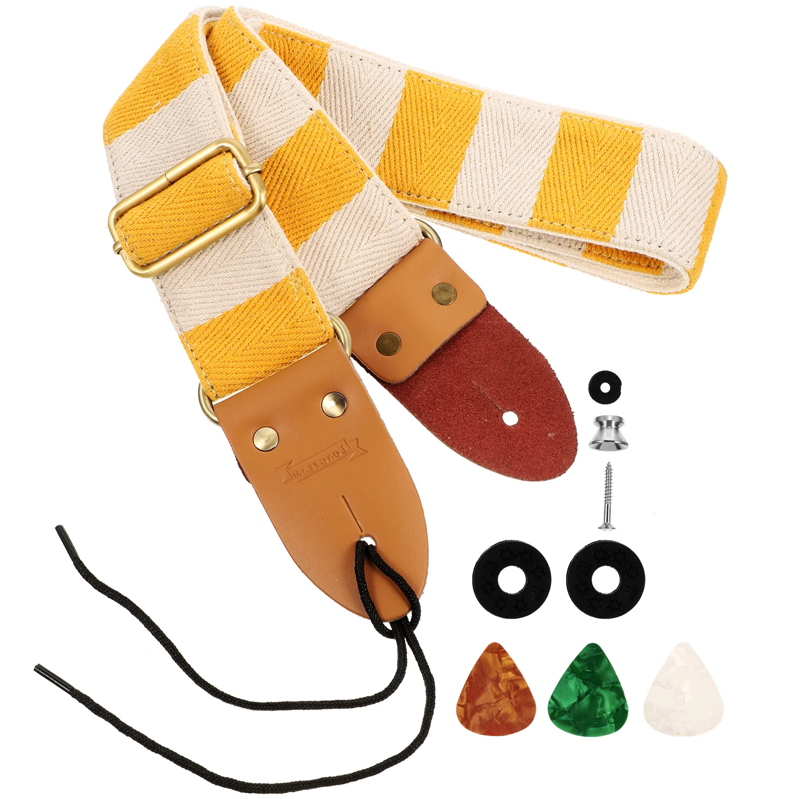

Guitar Strap Adjustable Printing Pattern Accessories Straps Acoustic Electric with Shoulder Pad Stripes Cotton Use Part