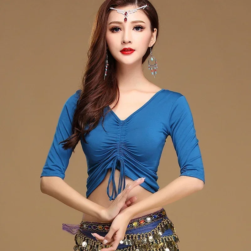 

Girls dance top women dance T+shirt lady belly dance half sleeves top clothes belly clothing M,L,XL