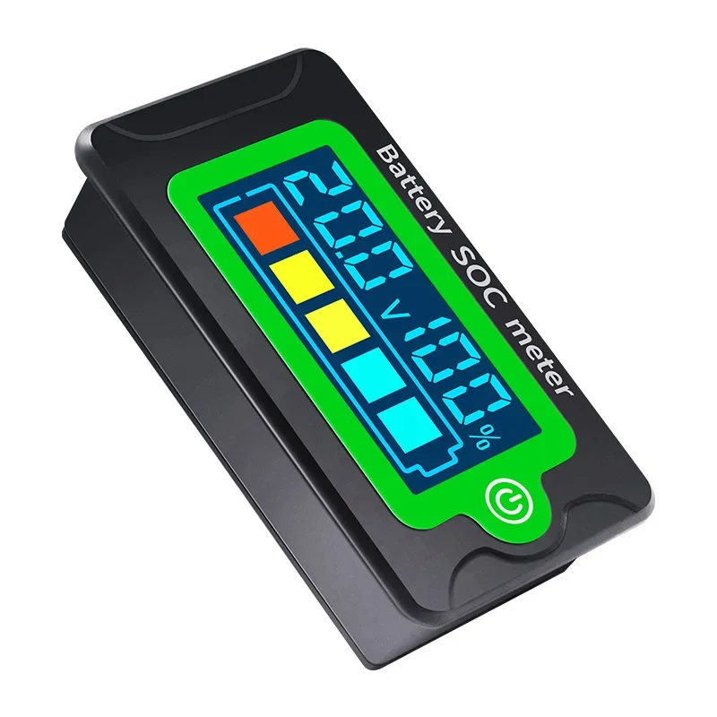 防水デジタル液晶電圧計バッテリー容量テスター電圧インジケータ DC8-100V 12V 24V 36V 48V 72V 良質