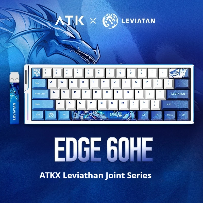 Atk  Esports Mechanical Keyboard Fearless Contract Leviathan Team Joint Customized Keyboard Rgb Aluminum Alloy Ultra Low Latency