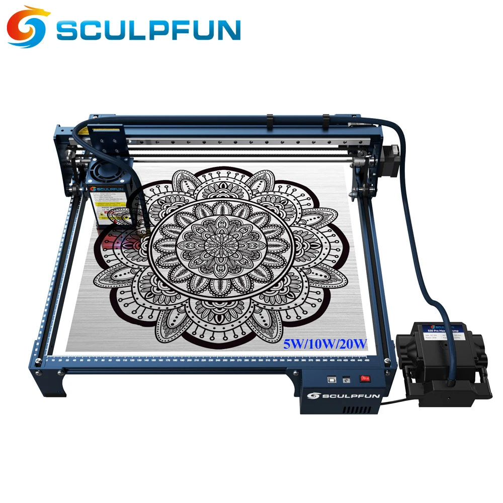 SCULPFUN S30 Pro MAX S30 PRO Laser Engraver Focus 5W/10W/20W CNC Laser Cutter Engraver Machine With Automatic Air-assist System