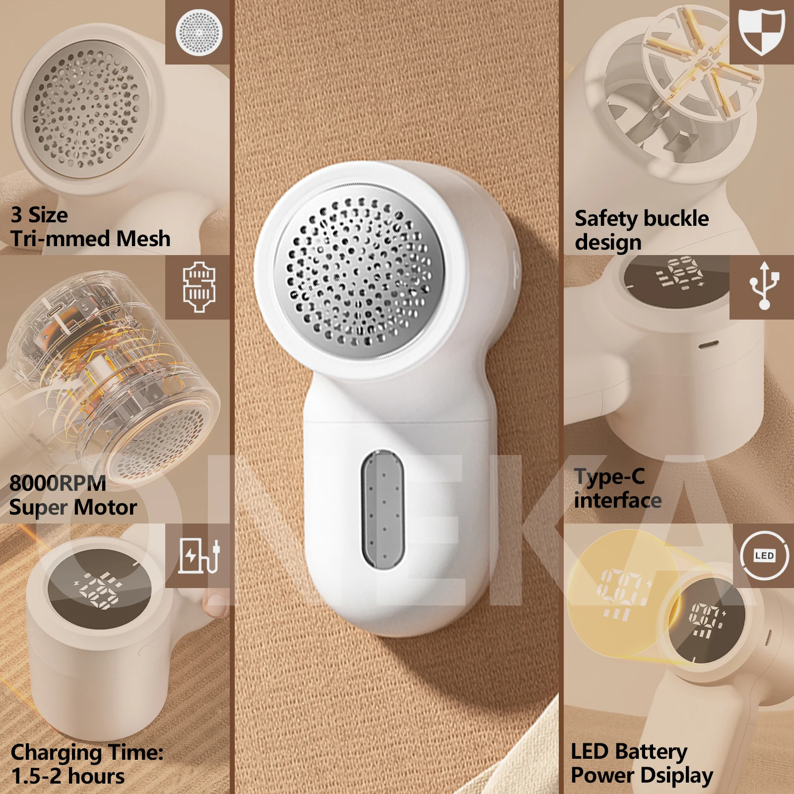 Перезаряжаемая бритва для ткани, бытовая бритва для удаления ворса, одежда, подходящая одежда, мебель, эффективная для удаления ворса, тканевая таблетка