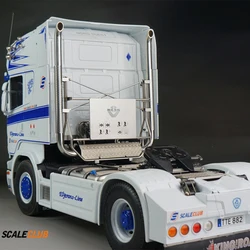 Scaleclub Metal Stainless Steel V8 Exhaust european Style For 1/14 Tamiya RC Truck Trailer Scania Benz Actros Volvo DIY Part