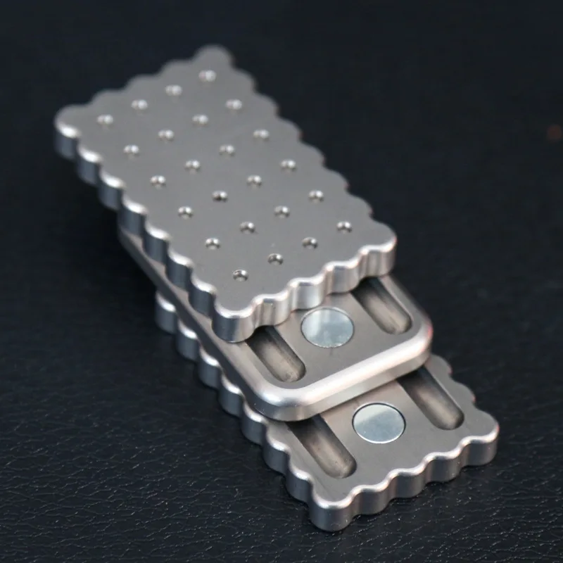 

EDC Магнитная толкающая пластина из нержавеющей стали Непоседа Механический слайдер Монета Игрушка для снятия стресса Antistresse Снимает стресс