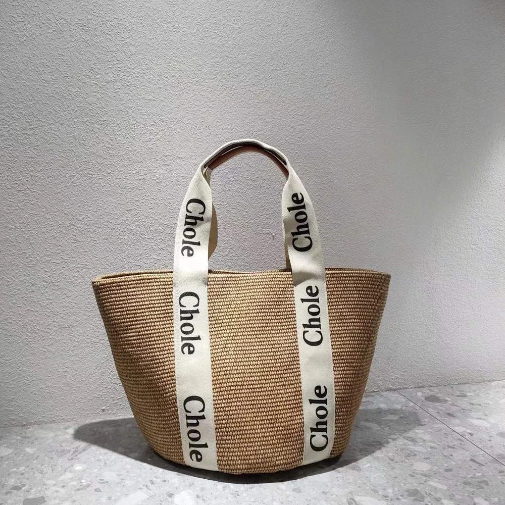 シーサイド織バッグ草織バッグレディース野菜バスケットバッグビーチバッグ休暇レディースバッグ新しいファッショナブルなインスタグラムスタイ