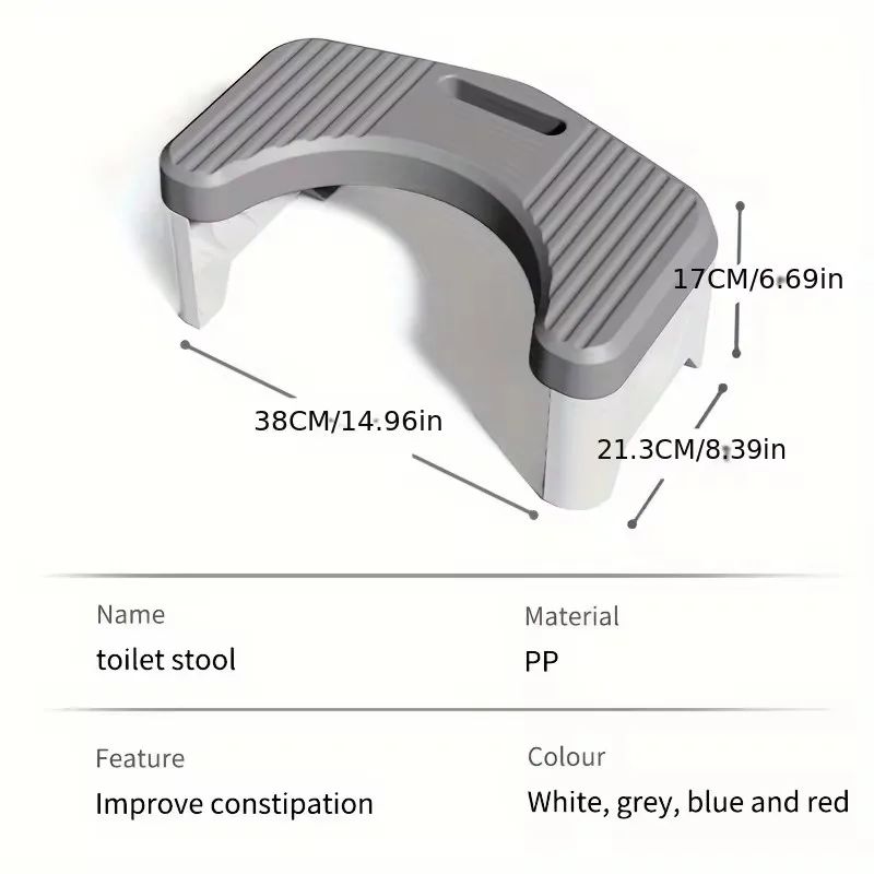 Adjustable Bathroom Squat Stool for Comfortable Toilet Posture, Ideal for Kids, Adults, and Pregnant Women image 4