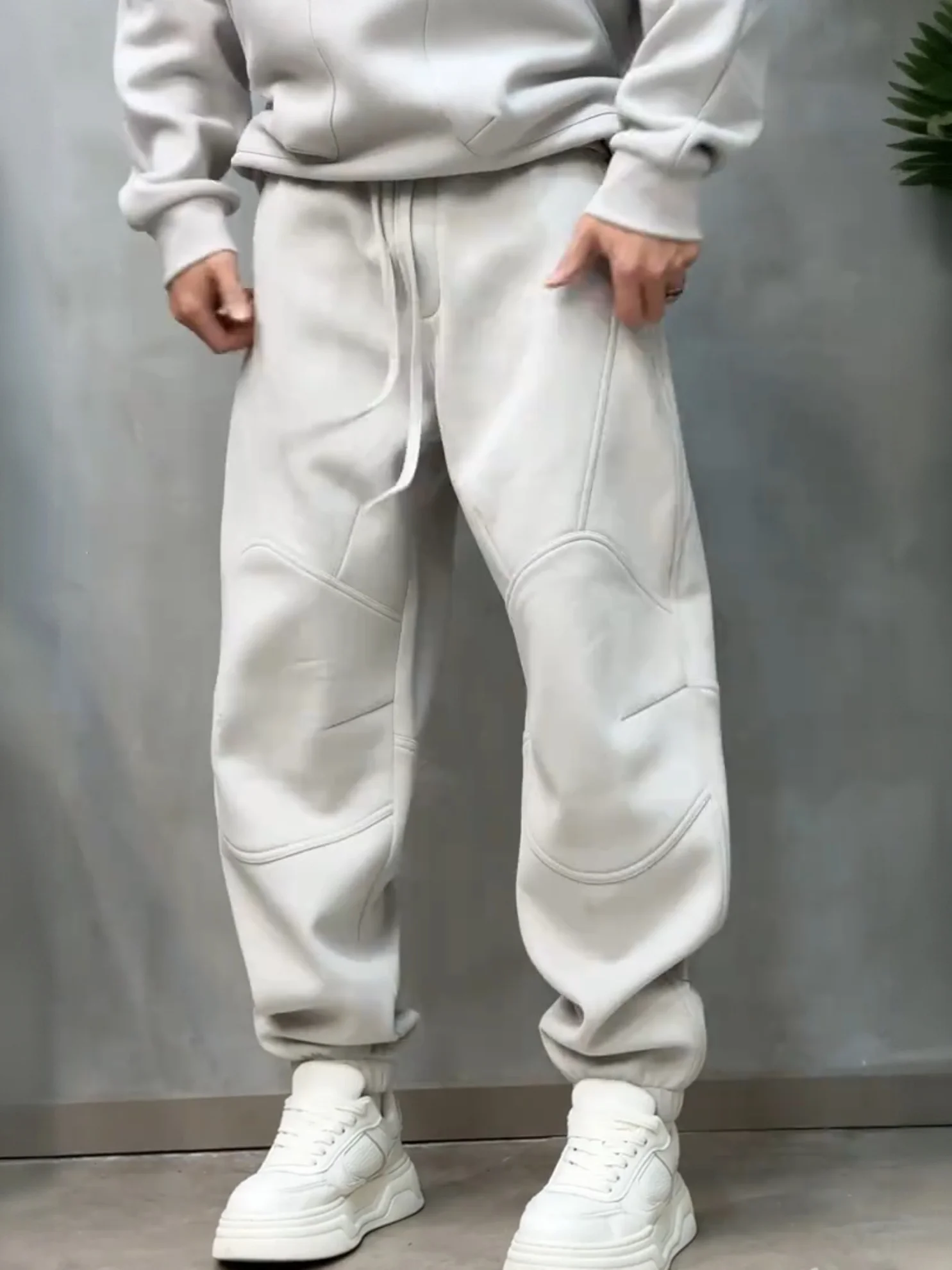 

Зимние утепленные повседневные спортивные брюки свободного кроя для мужчин, в различных цветах, с молниями и манжетами на щиколотках