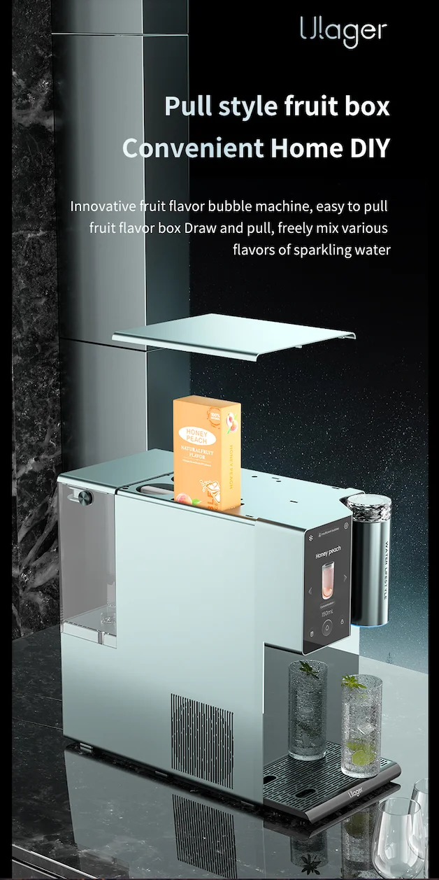 Latest Innovative Sparkling  Water  With Hot Water Function Self Cleaning Fruit Flavor Mix For Household Use