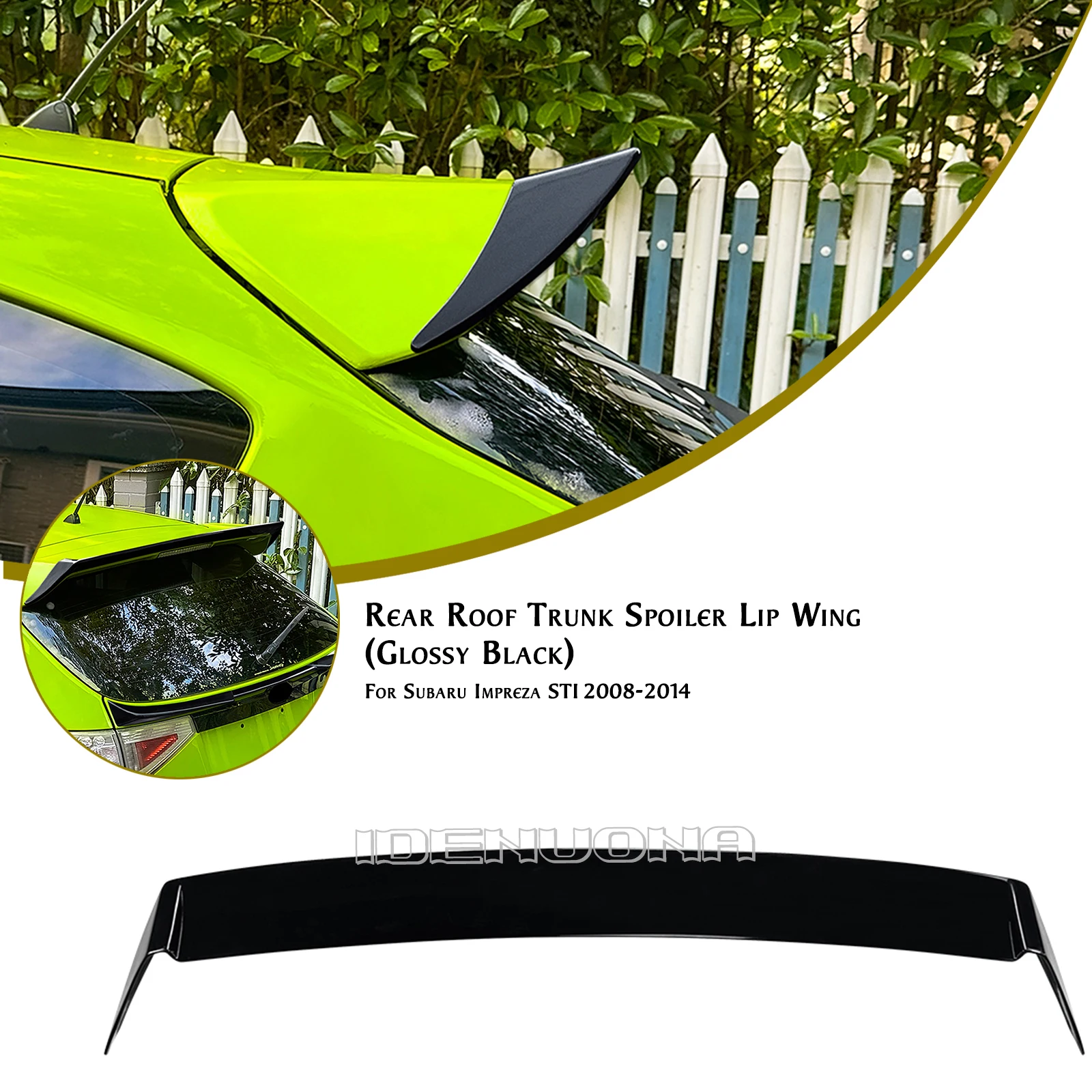 سبويلر خلفي للسقف الجناح الذيل رفرف الشفاه ديكور لسوبارو امبريزا GRB WRX STI هاتشباك 2008-2014 #2
