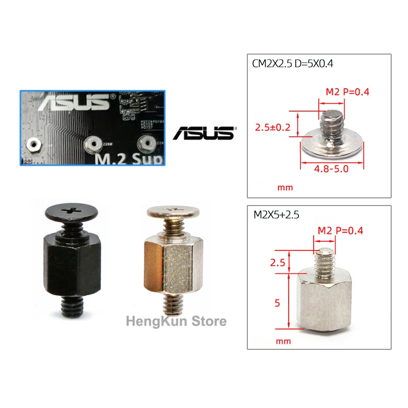 20pcs Motherboard Solid State Drive Screws Secure Notebook ASUS, MSI, GIGABYTE, Repair Assembly Parts