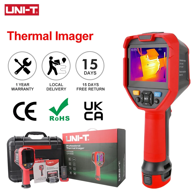 UNI-T Thermal Imager UTI720E UTI730E Infrared Thermal Camera For Pipeline HAVC Solar Panel Inspection Wi-Fi Connection