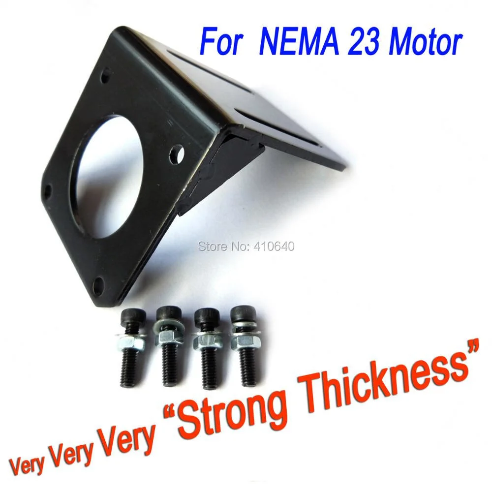 

Thick and Strong Mount for NEMA 23 Stepper Motor Screw for free Universal Application THICKER Bracket for 57mm Frame Step Motor