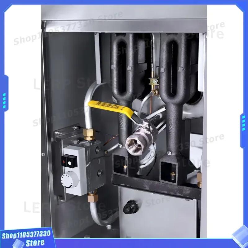 Commercial Luxury Freestanding Gas Fryer 28L Two Three Tube 1 Can 2 Baskets For Restaurant High Efficiency Deep Frying