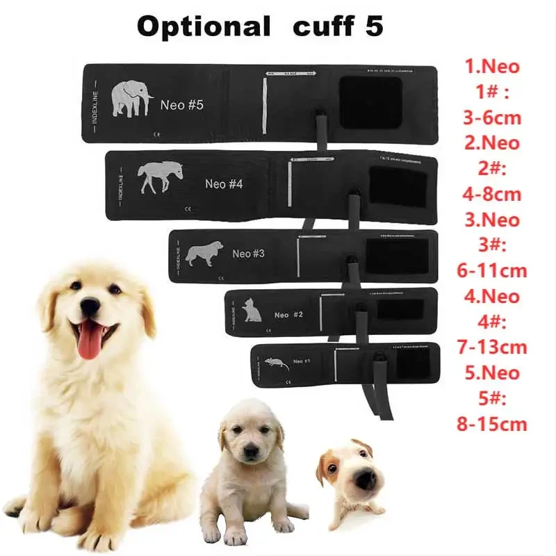 Veterinary CONTEC08A Veterinary sphygmomanometer uses Spo2 Probe/5 kinds of cuff/connector/Adapter