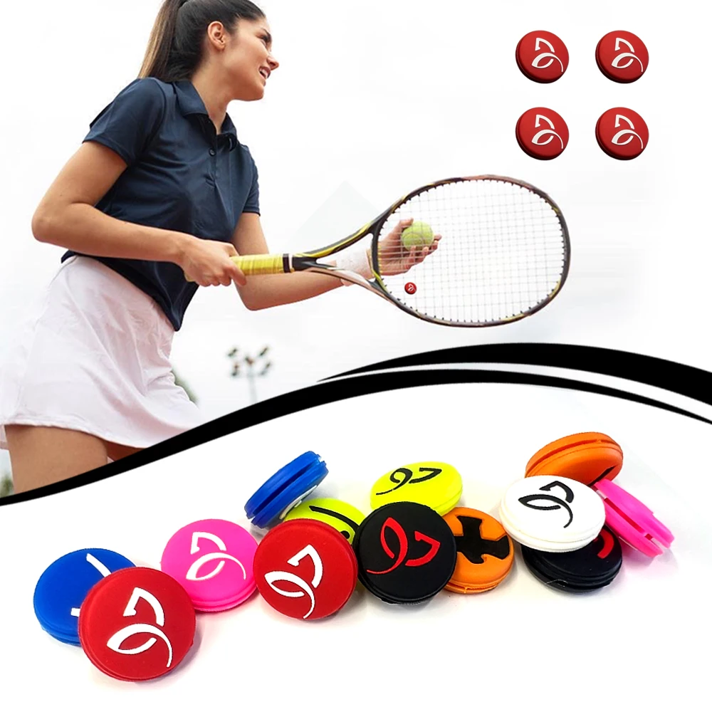 

4PCS Tennis Racket Damper Silicone Shock Absorber Professional Tennis Racket Sports Accessories Good Shockproof Effect