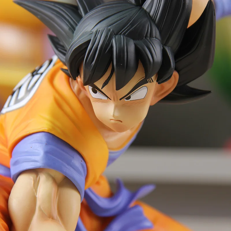 Novo dragon ball z son goku plano b anime figuras levantar mão ação estatueta brinquedos 20cm anime modelo estátua coleção decoração de mesa