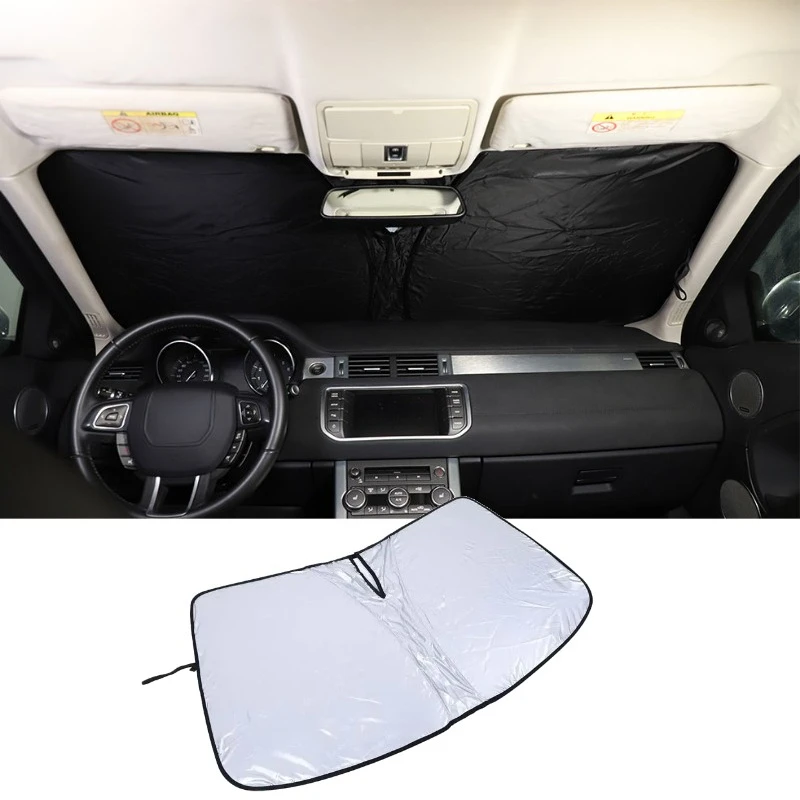 

For Range Rover Evoque 2012-2024 Silver Tape Car Front Glass Sunshade Sunscreen UV Protection Sunshade Interior Car Accessories