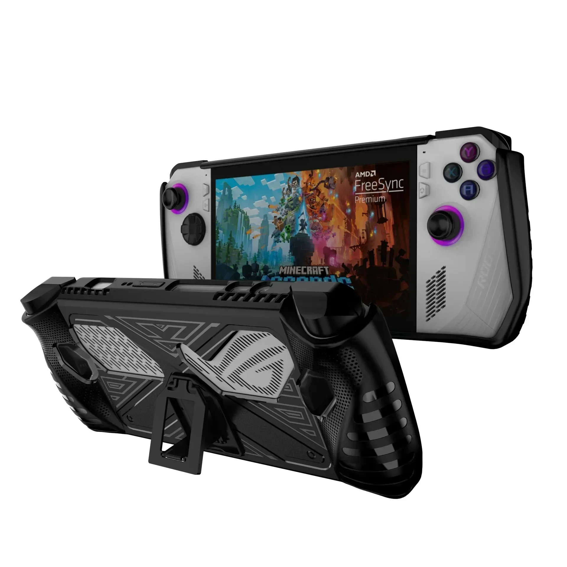 

Case For Asus ROG Ally Game Console Skin Silicone Protective Cover With Kick Stand for ROG ally X Protector Shell Accessories