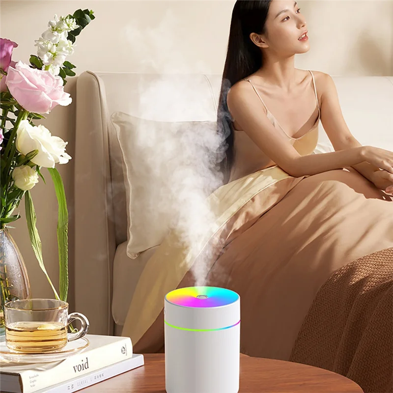 ABKD 180ML Air Humidifier Water Replenishing Small Mini Car Humidifier Mini Car Humidifier White