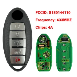 CN027066 Replacement 5 Button Smart Key For N-issan Rogue 2017-2019 Remote 433.92Mhz PCF7953M 4A Chip KR5S180144106 S180144110