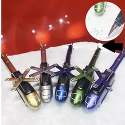 Creatieve Cartoon Helikopter Vliegtuig Vorm 0.5mm Zwarte Inkt Gel Pen Wapen Vechter Leerling Jongen Dagboek Schrijven Examen Schoolbenodigdheden