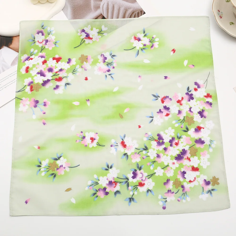 3/6 pezzi fazzoletto stampato in puro cotone da donna salviette assorbenti giapponesi di alta qualità regalo di nozze 43 cm