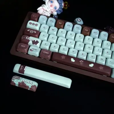 138 tasti Blue Mint Frost Chocolate Keycaps PBT Sublimation EOA tastiera meccanica altezza Cute DIY tastiera meccanica Keycaps