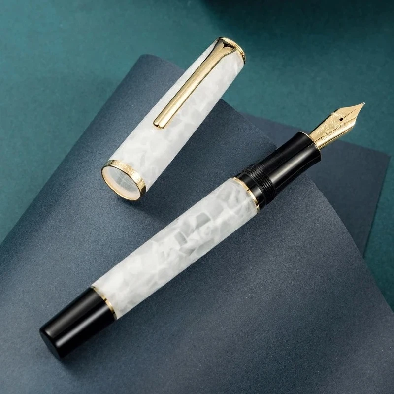 

Hongdian N12 Fountain Pen EF F Nib High-end Acrylic Gift Pen For Business Student Piston Writing Ink Pens School Office Supplies