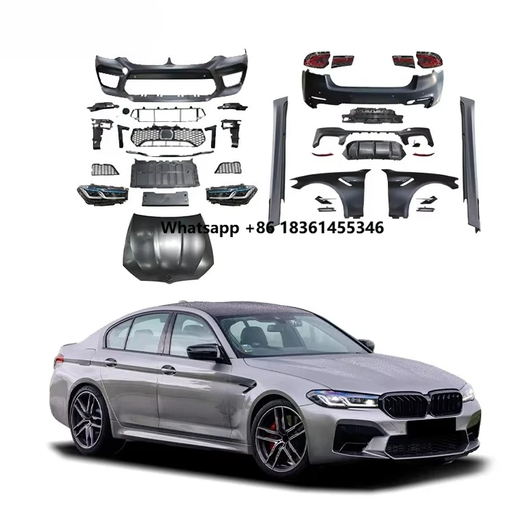 

5 Series G30 Old to New LCI M5 F90 Style Bumper Headlight Taillight Hood Body Kit G30 Body Kit