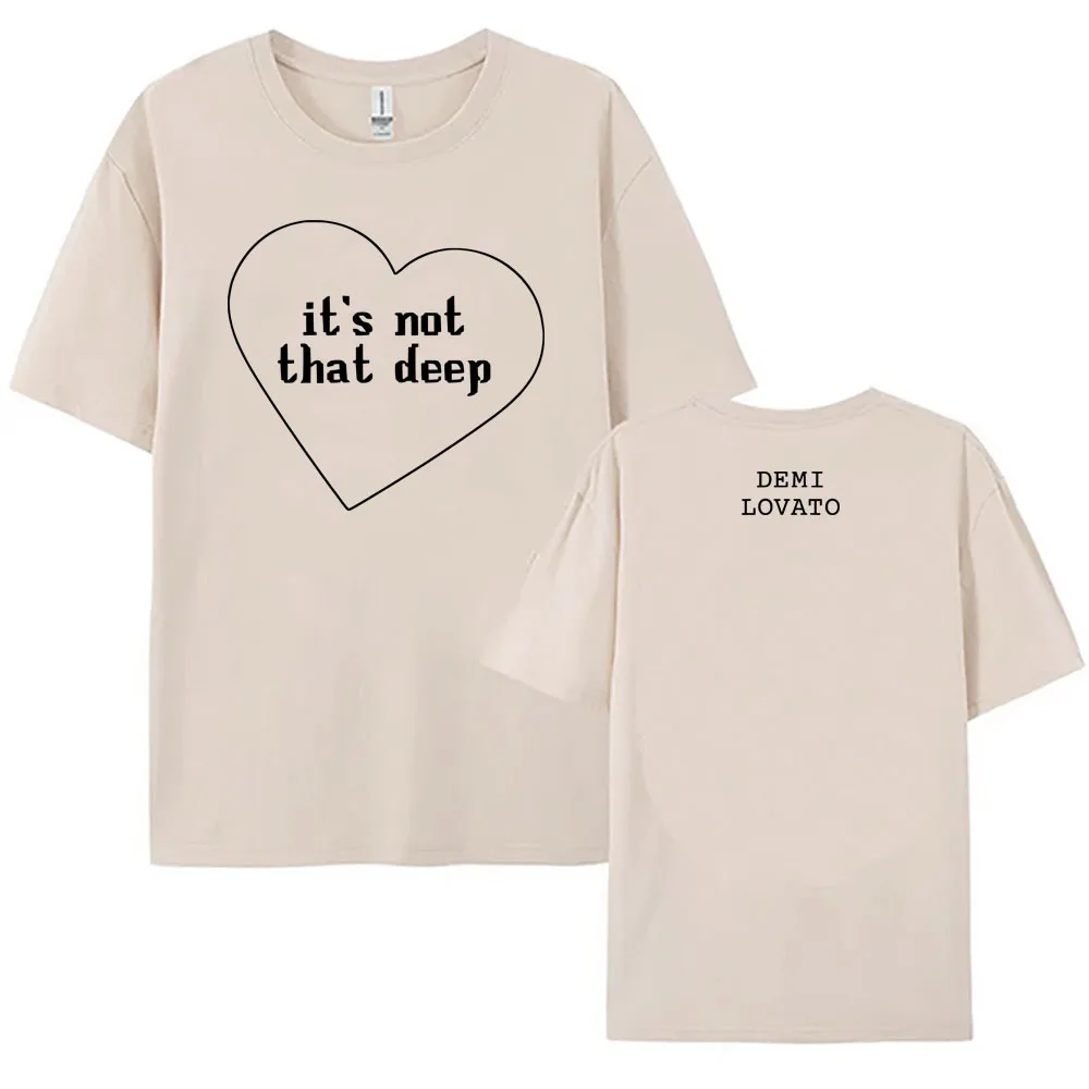 ليس ذلك أن ألبوم عميق تي شيرت ديمي لوفاتو الجرافيك تي شيرت مطبوع القطن ملابس بأكمام قصيرة بلايز الإناث الشارع الشهير طباعة القمم #5