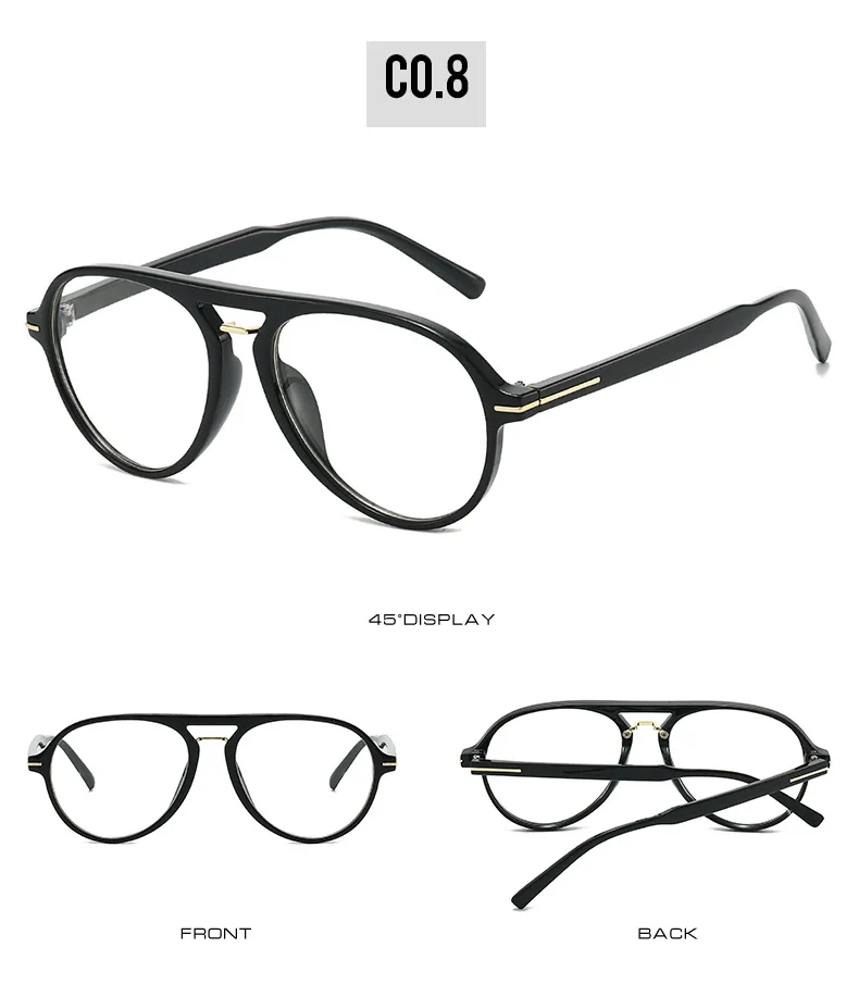 2026 Neue Doppelbalken-Retro-Sonnenbrille für Damen und Herren im Pilotenstil mit Metall-Linien-Dekoration UV400 – Detail 14