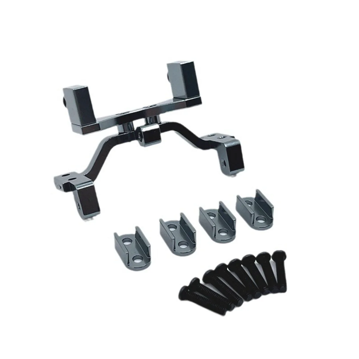 Practical-Steering Gear Fixed Base Set For WPL 1/10 C74 1/16 Full Range Remote Control Car Metal Upgrade Spring Fastener Kit Bla