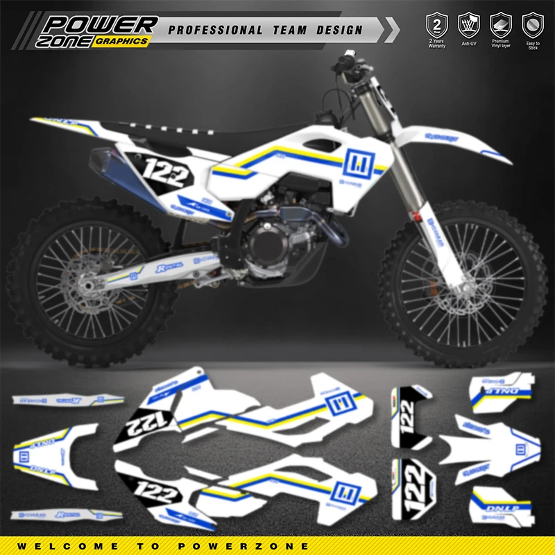 PowerZone For Husqvarna Decal  TC FC 2023 2024 2025 TE FE 2024-2026 125-450CC Custom Team Graphics Decals Stickers Kit 20