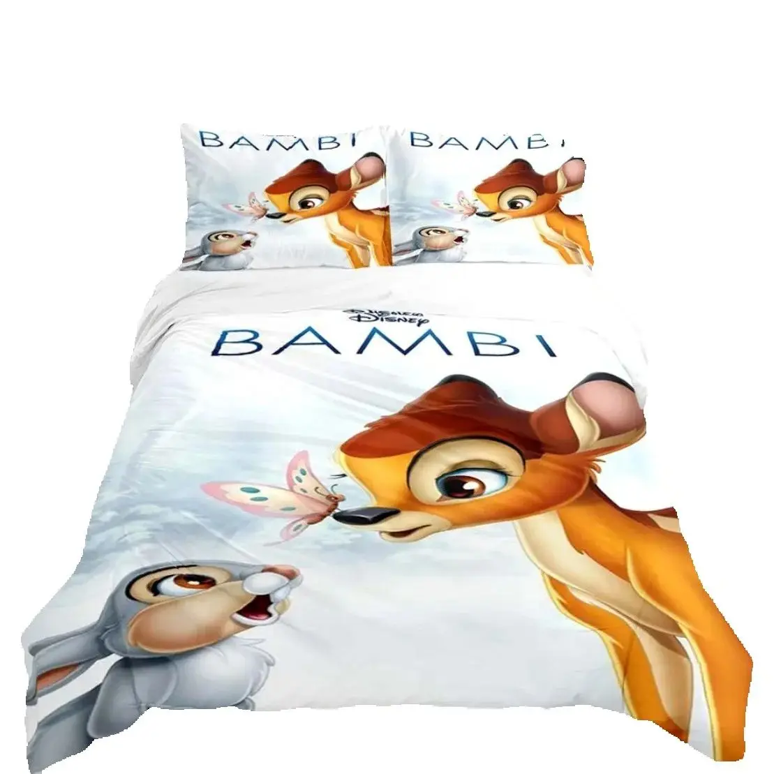 Bambi Bedding Set,Disney Bambi quilt cover,Children's Bedding Set,Cartoon Quilt Cover with Zipper and Pillowcase