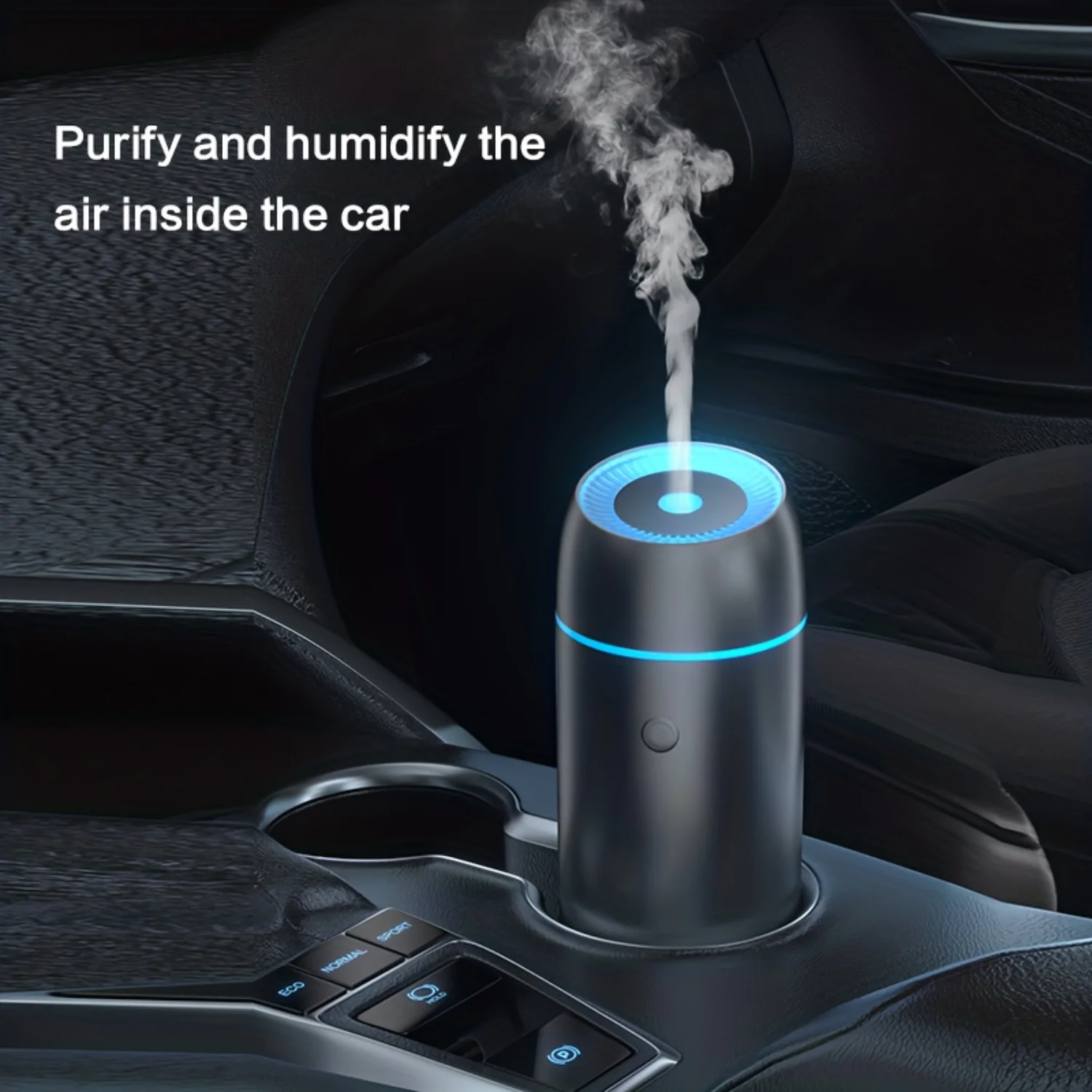 Портативный мини-увлажнитель со светодиодной подсветкой, USB-управление, тихий настольный увлажнитель — идеально подходит для спальни, путешествий, офиса — автоматическое отключение