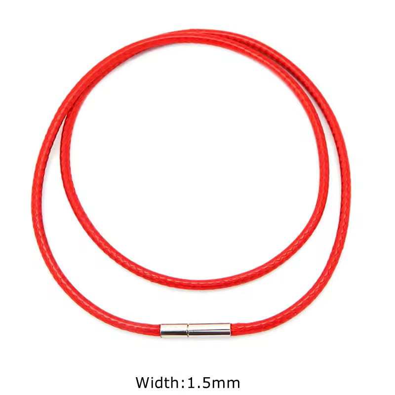 Black Genuine Leather Rope Necklace With Clasp Cord Chain Line String For DIY Pendant Jewelry Making Accessories Supplies Men - Image 21