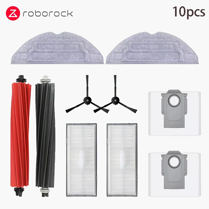 Roborock S8/S8+/S8 Pro Ultra Roboterstaubsauger Zubehör Hauptbürste Seitenbürste Wischtuch HEPA-Filter Staubbeutel Ersatzteile