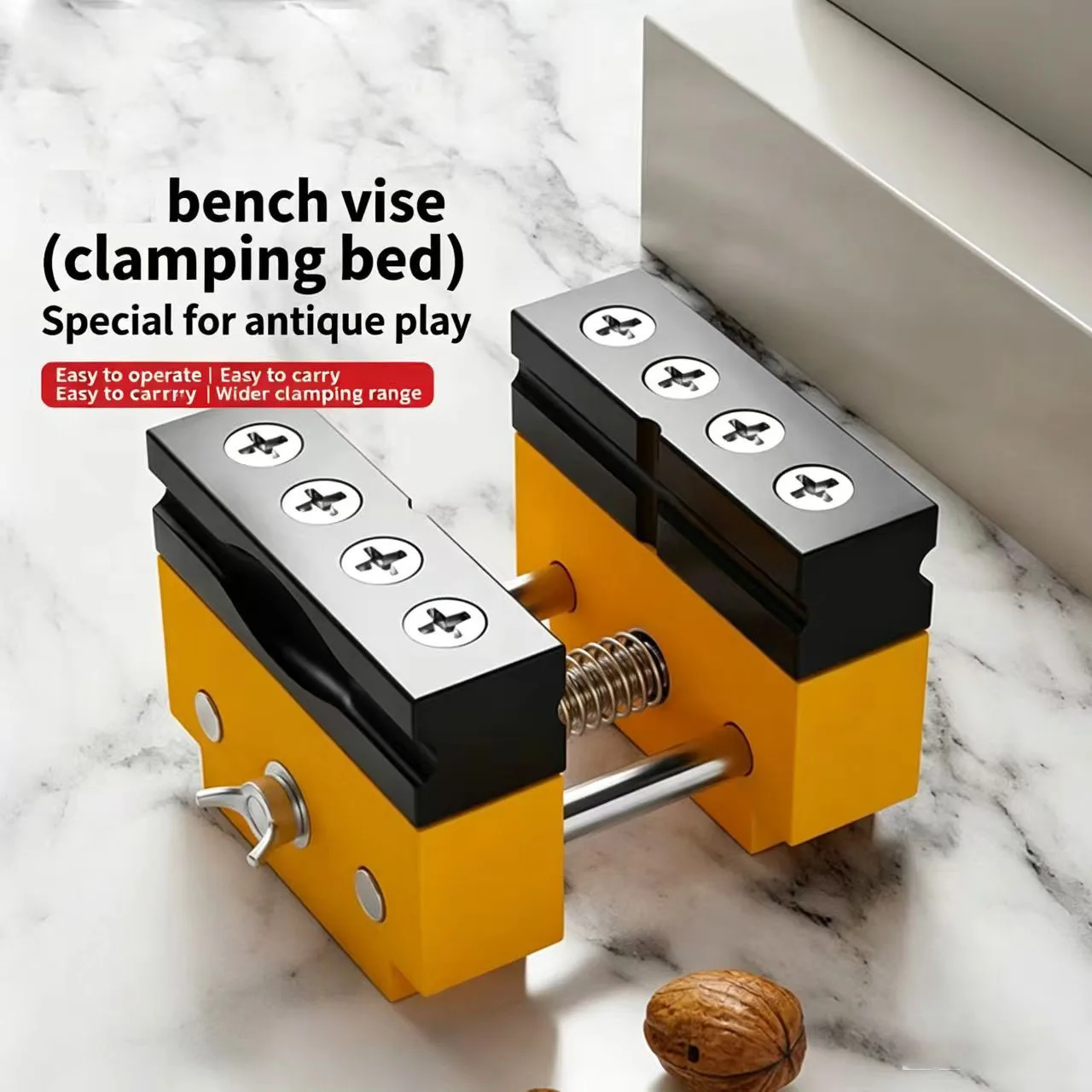 Flat Clamp Jaw Bench Vise For Sculpture Jewelry DIY Carving Tool Repair Holding 0-32mm Objects Securely