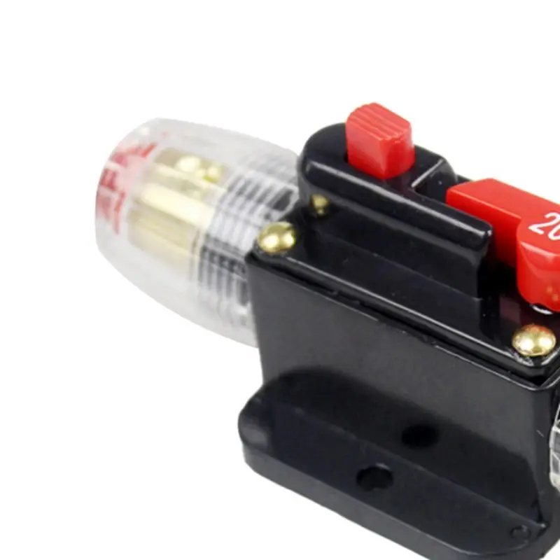 Happy New- Photovoltaic Audio Resettable Fuse Circuit Breaker Reversible Circuit Breaker Switch Fuse Holder 20A
