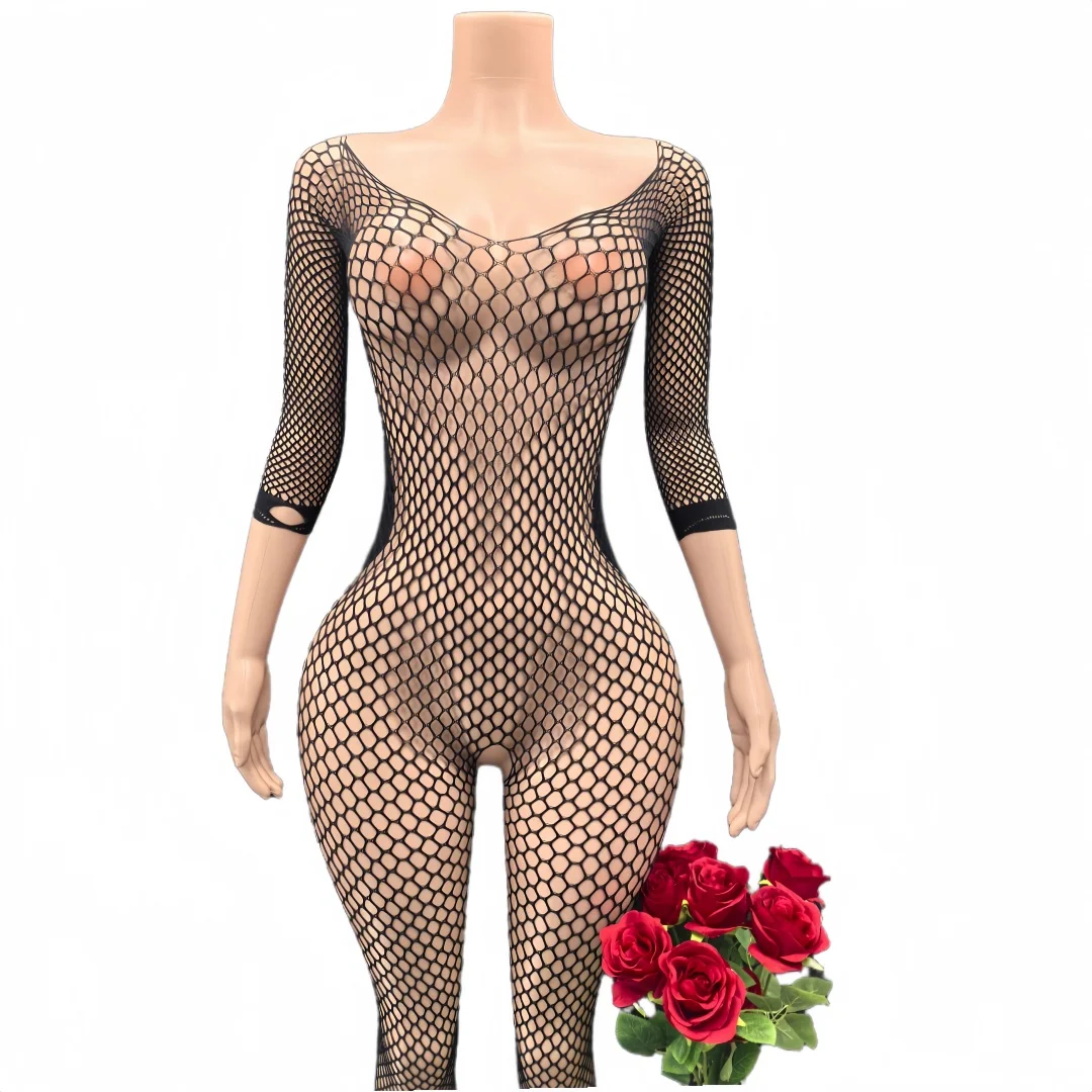 Sexy Lingerie Women For Sex Clothes Role Play Adult Games Fishnet Bodysuit Exotic Costumes Transparent Sheath Shop Full Sleeves image 6