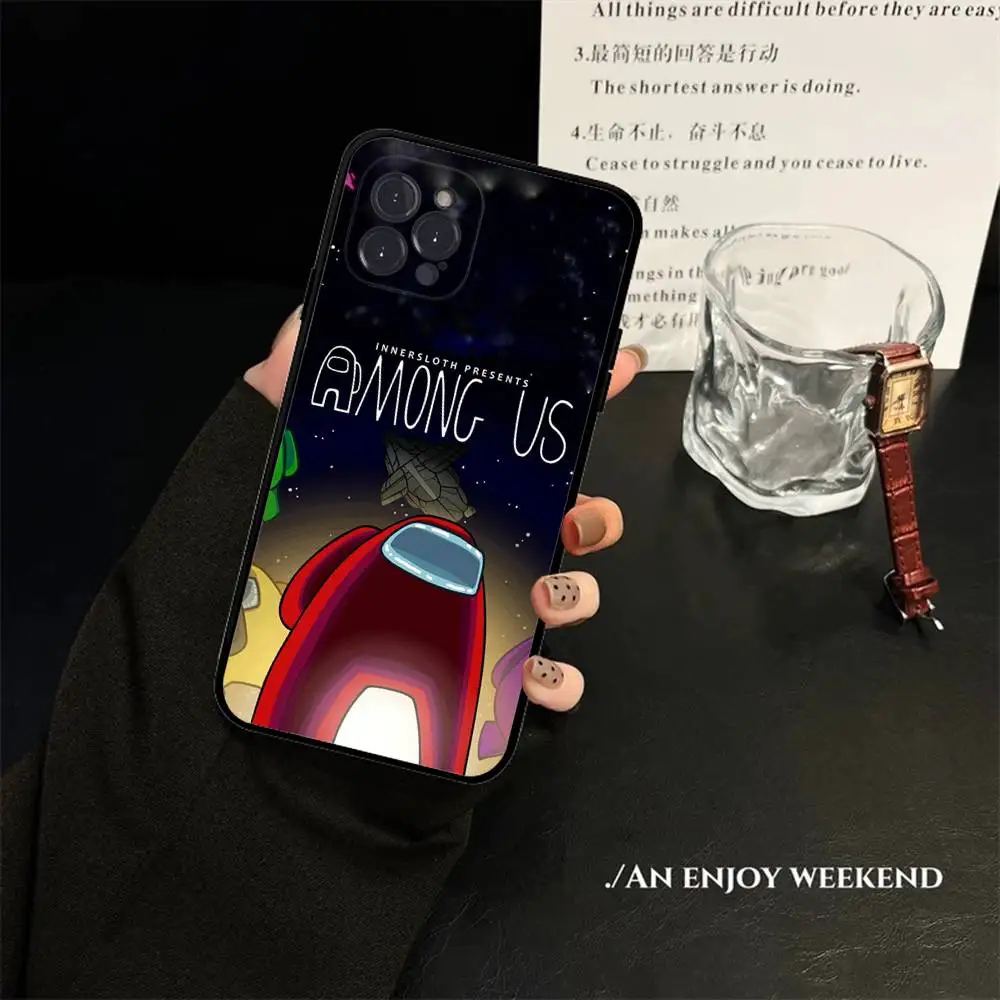 Funda de teléfono A-Amonges Game Us para IPhone 16 15 8 7 6 6S Plus X SE XR XS 14 11 12 13 Mini Pro Max