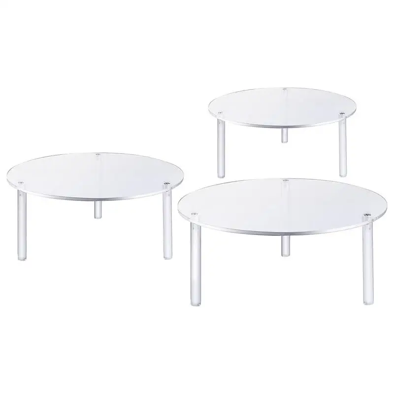 

Acrylic Cake Stand Set Clear Round Cupcake Stands For Dessert Table 3 Piece Round Acrylic Cake Stand For Dessert Table Clear